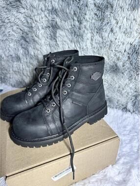 Harley-Davidson Black Waterproof Leather Boots